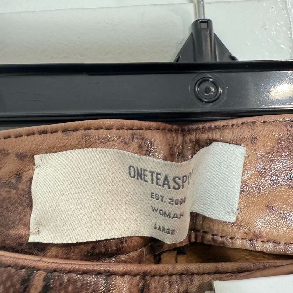 OneTeaspoon Python Leather Trucker Pants - Picture 5 of 5